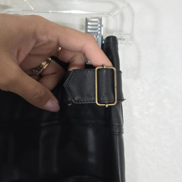 Young Fabulous & Broke Highrise Black Faux Leather Pants Straight Leg Size Small - Picture 8 of 10